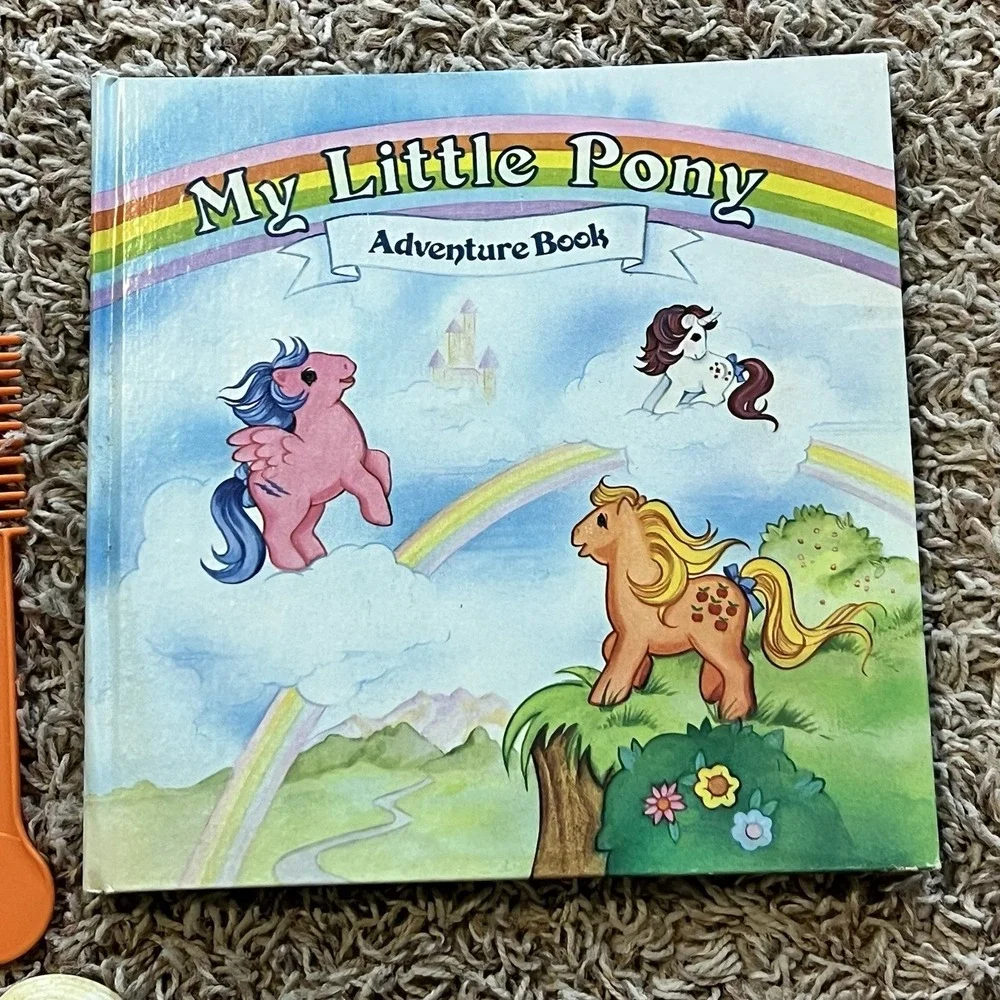 My Little Pony 1980s Lot Pretty Parlor Accessories Book, Peach Pony, Hats & More